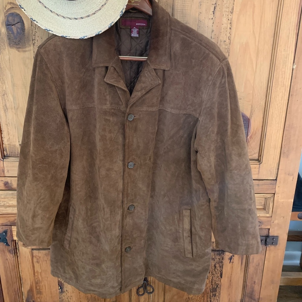 Merona Suede Leather Coat XL